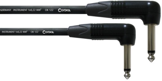 

Инструментальный кабель Cordial Neutrik 2 x rectangular plug 6.3 мм Mono 0.30 м Black (CPI 0,3 RR)