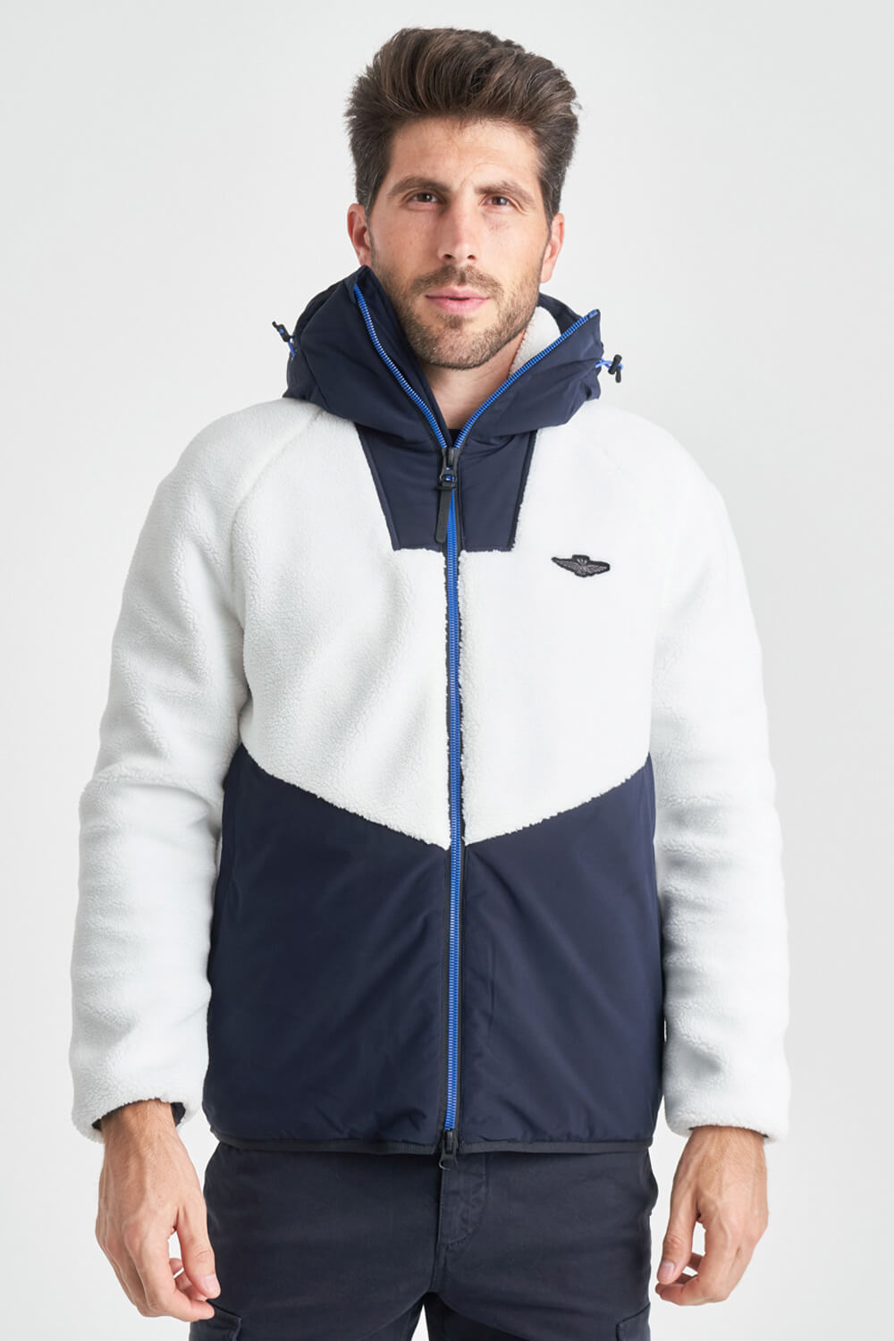 

Двухцветная мужская куртка Aeronautica Militare 4202, Двухцветная мужская куртка Aeronautica Militare 4202 54