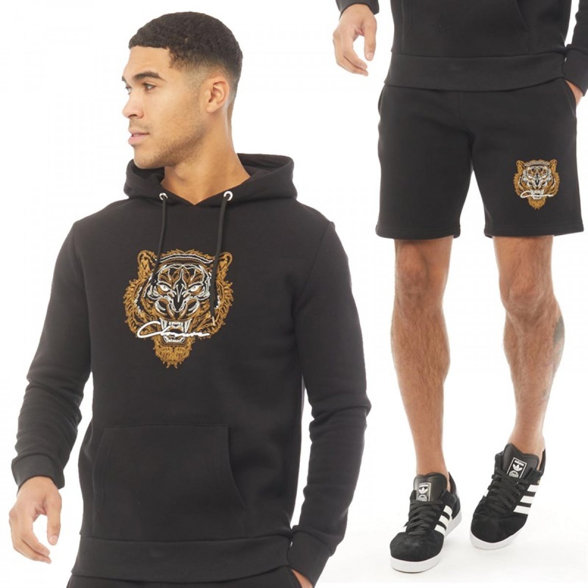 

Толстовка Closure London Tonal Fury And Shorts Twin Set Black Black, M (46)