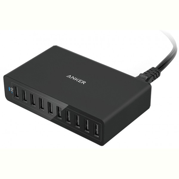 

Сетевое зарядное устройство Anker PowerPort 10 60W 10-port V3 Black