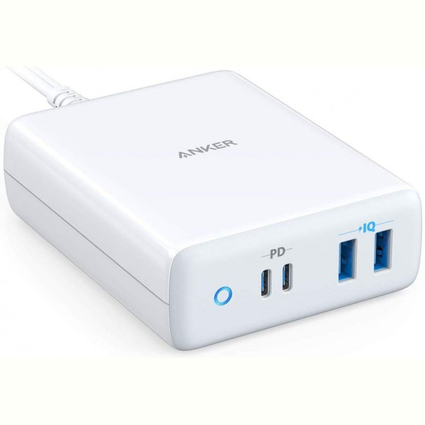 

Сетевое зарядное устройство Anker PowerPort Atom IV - 100W 2xPD & 2xPIQ White