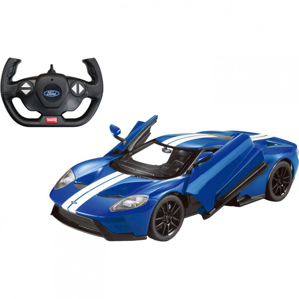 

Машинка на радиоуправлении Ford GT Rastar 78160 голубой, 1:14