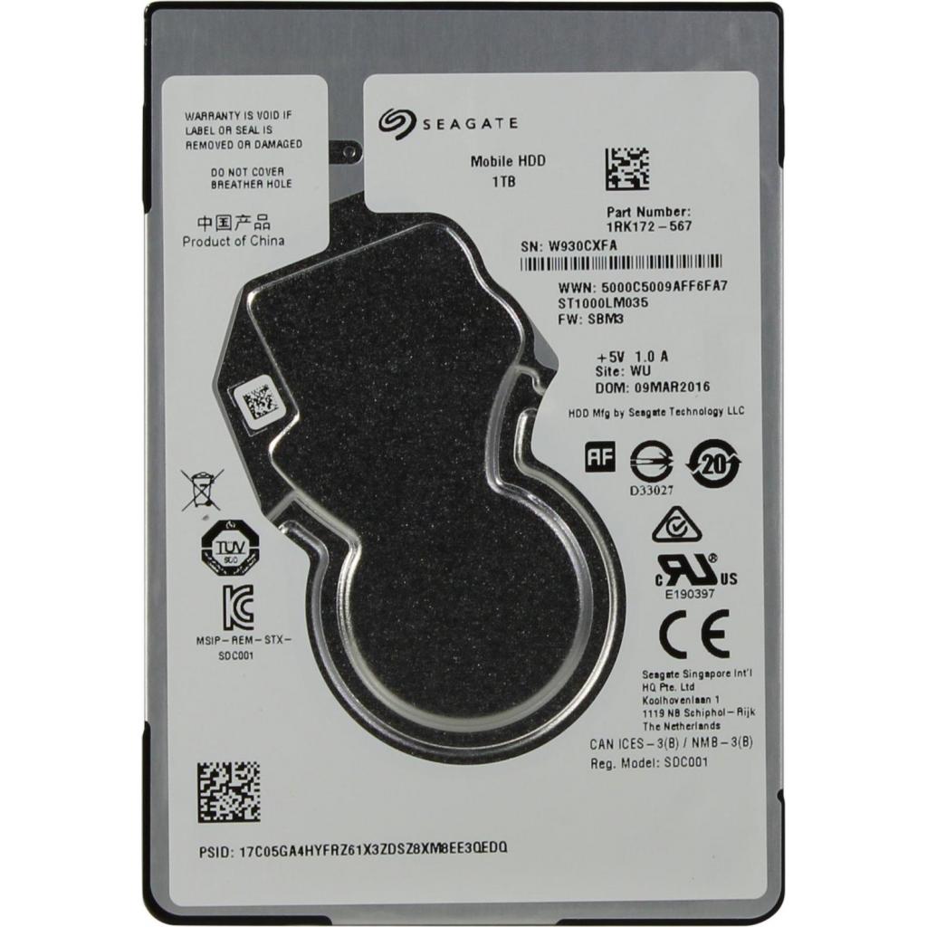 

Жорсткий диск для ноутбука 2.5" 1TB Seagate (# ST1000LM035-FR #)