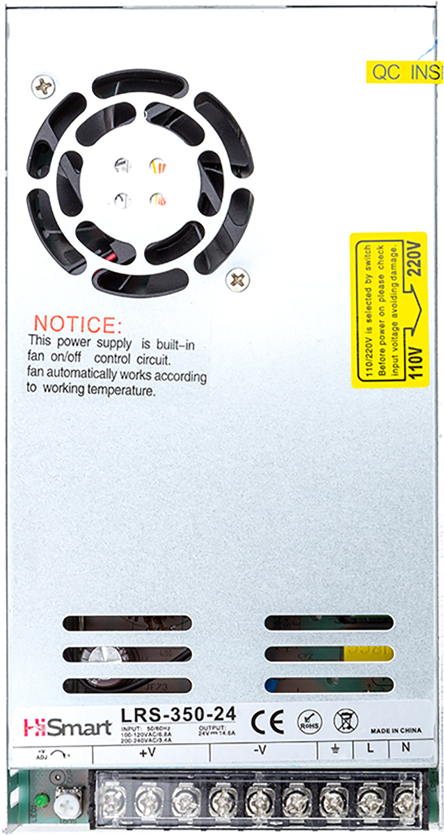 

Блок питания HiSmart 24V 14.6A 350W (LRS-350-24)