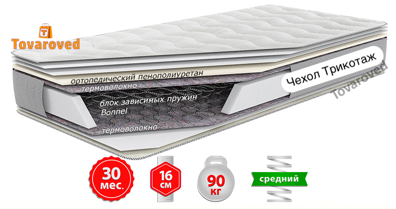 

Матрас односторонний 80х190 Come-for Notte ЛАЙТ