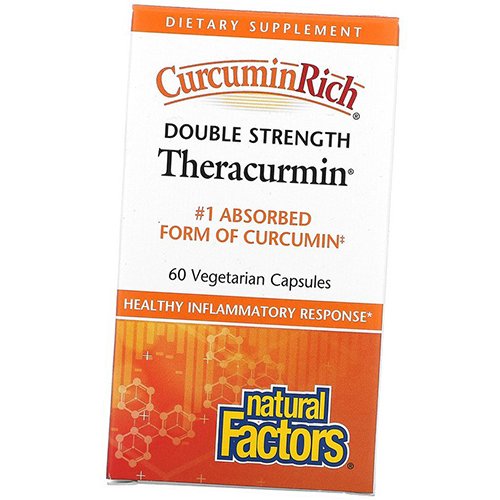 

Курмин двойной силы, CurcuminRich, Double Strength Theracurmin, Natural Factors 60вегкапс (71406013)