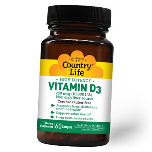 

Витамин Д3, Vitamin D3 10000, Country Life 60гелкапс (36124113)