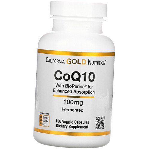 

Коэнзим Q10 с экстрактом BioPerine, CoQ10 USP with Bioperine 100, California Gold Nutrition 150вегкапс (70427002)
