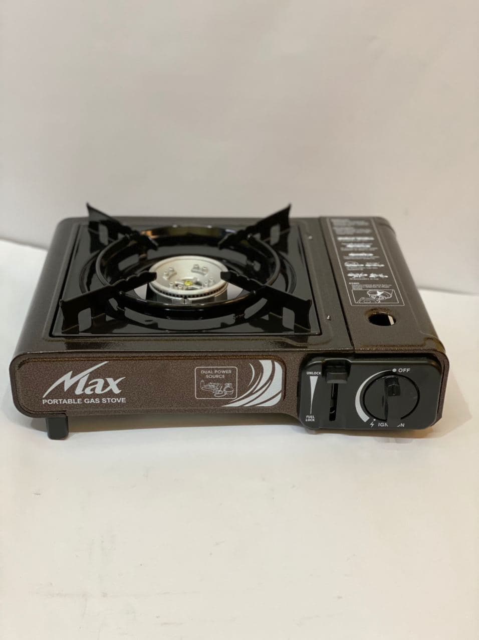 

Плита газовая портативная MAXsun MS-2500LPG с адаптером коричневая