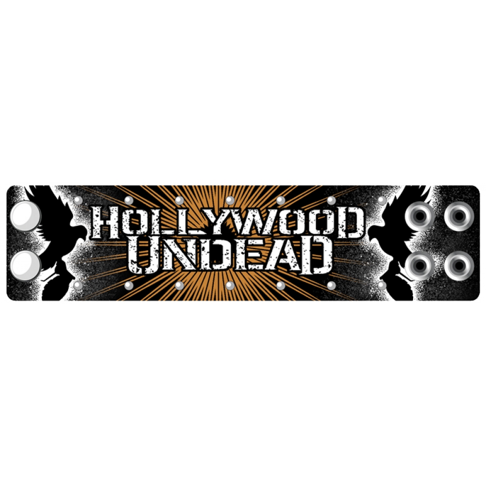 

Кожаный браслет Rockway Hollywood Undead Черный