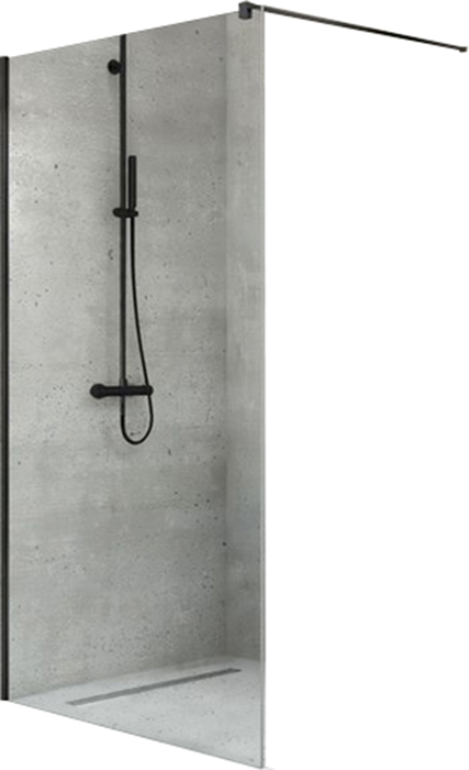 

Душевая стенка NEW TRENDY Velio Black Walk-In 80x200 прозрачная/черный