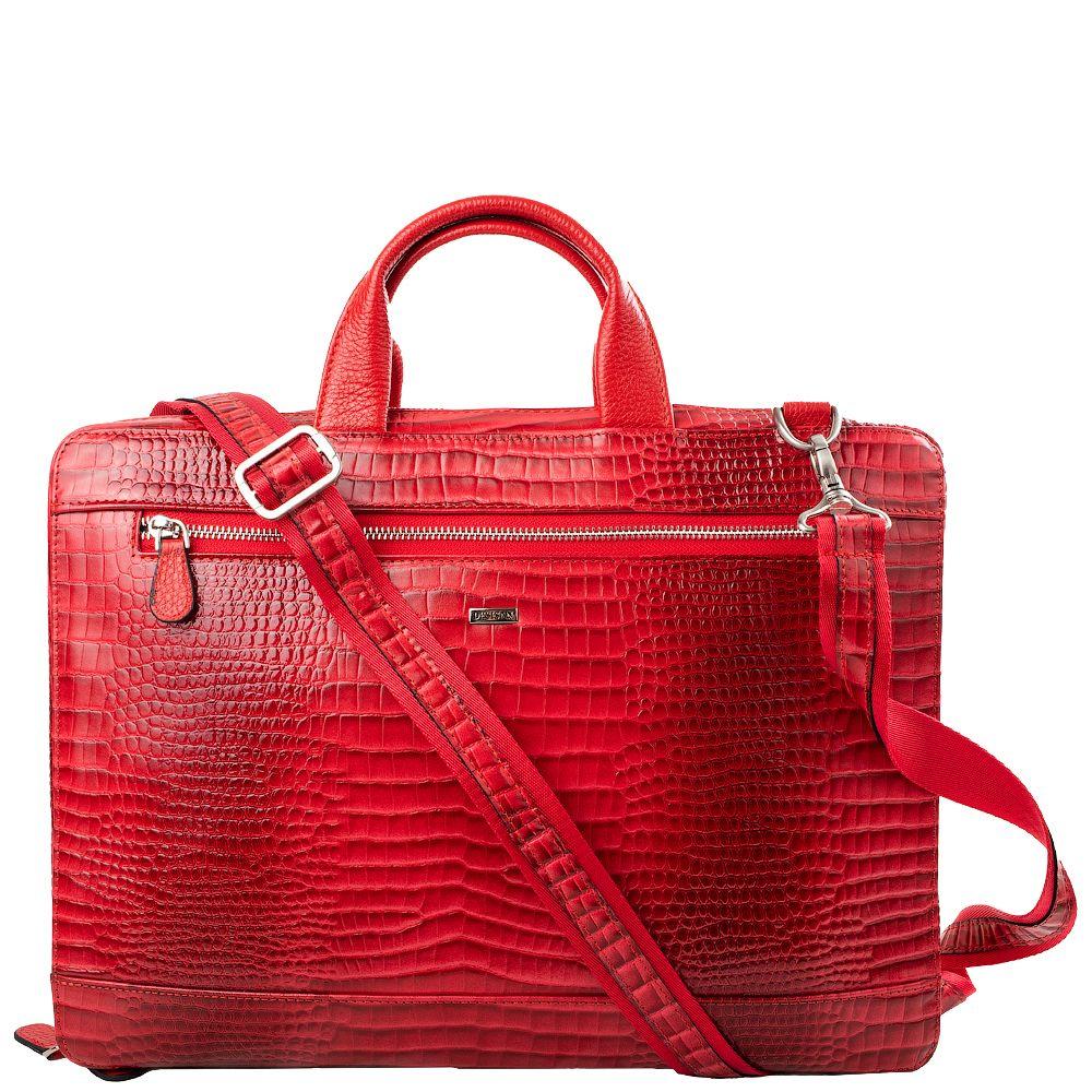 

Женский кожаный портфель Desisan 38х28х6 см Красный 000163950