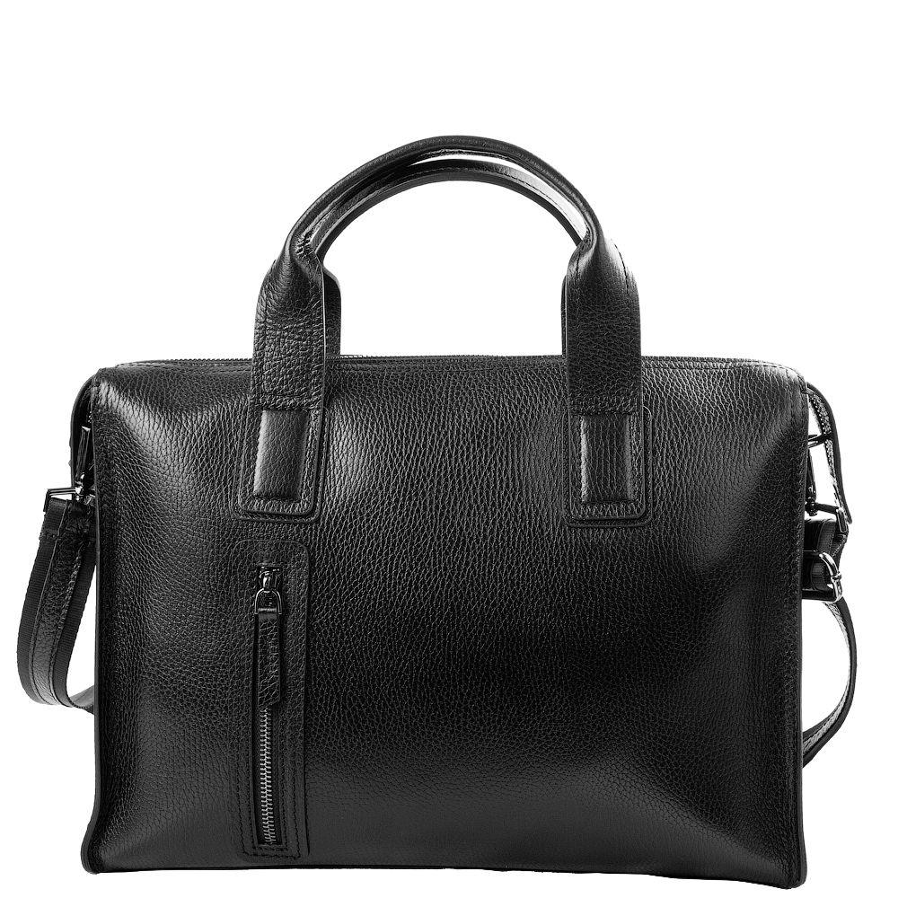 

Мужской кожаный портфель Desisan 36,5х29х7 см Черный 000163945