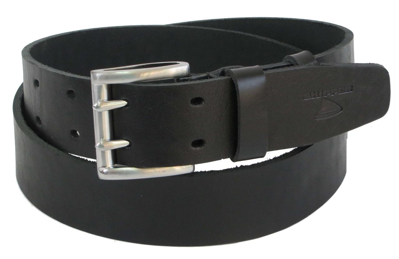 

Мужской кожаный ремень Skipper 131х4,5 см Черный 000162404