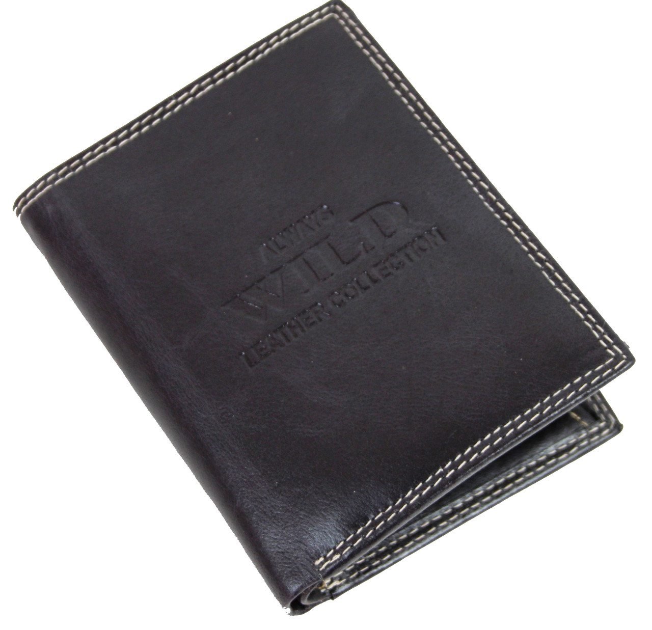 

Мужское кожаное портмоне Always Wild 12,5х9,5х2,5 см Черный 000162539