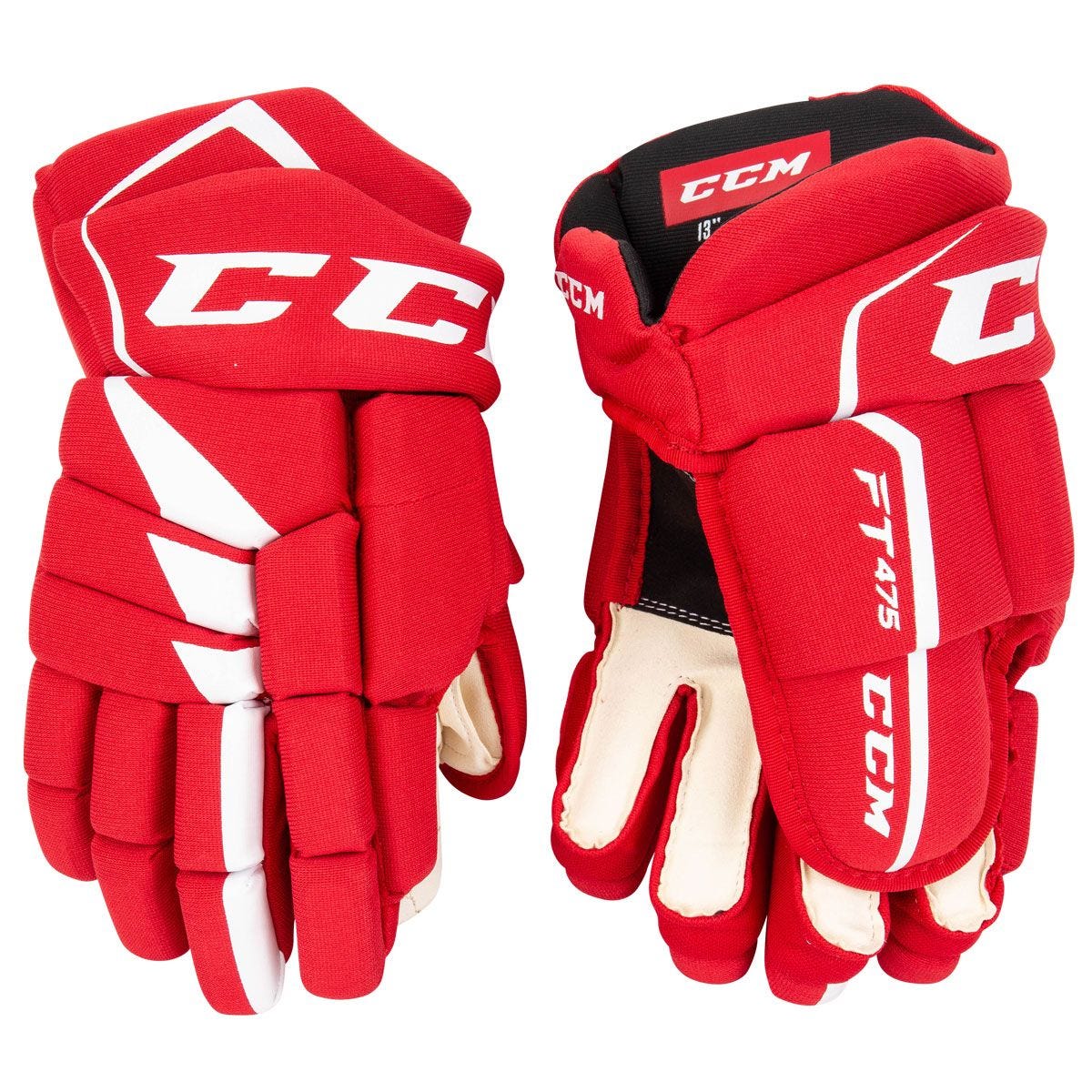 

Краги CCM Jetspeed FT475 SR взрослые, Размер 13", красный/белый, FT485-SR-RW-13