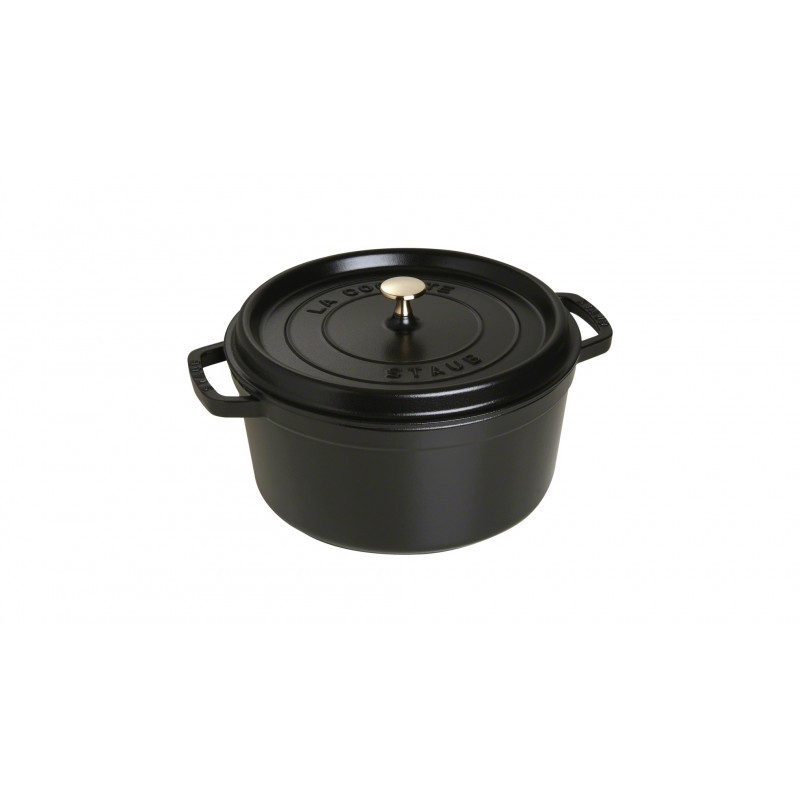 

Кастрюля чугунная эмалированная Staub New Classic с крышкой 6.7 л 28 см черная 1102825