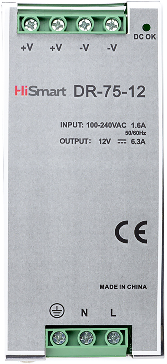 

Блок питания HiSmart 12V 6.3A 75W DIN (DR-75-12)