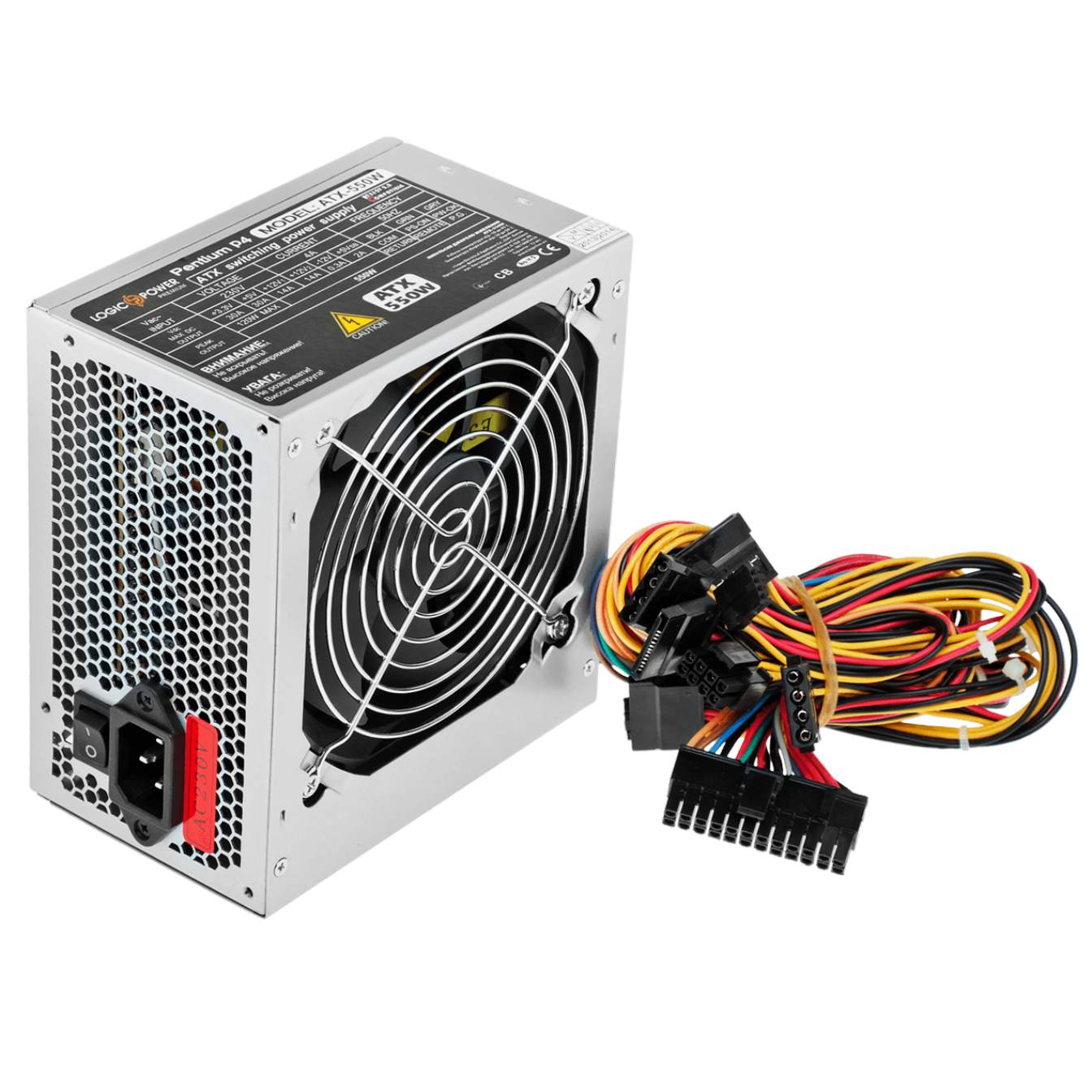

Блок питания LogicPower ATX 550W, fan 12см, 4xSATA, PCI Dх2 6PIN