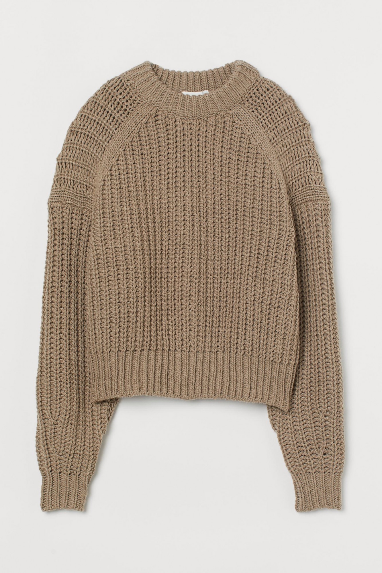 

Джемпер оверсайз H&M S Темно-бежевый 8931332wtr