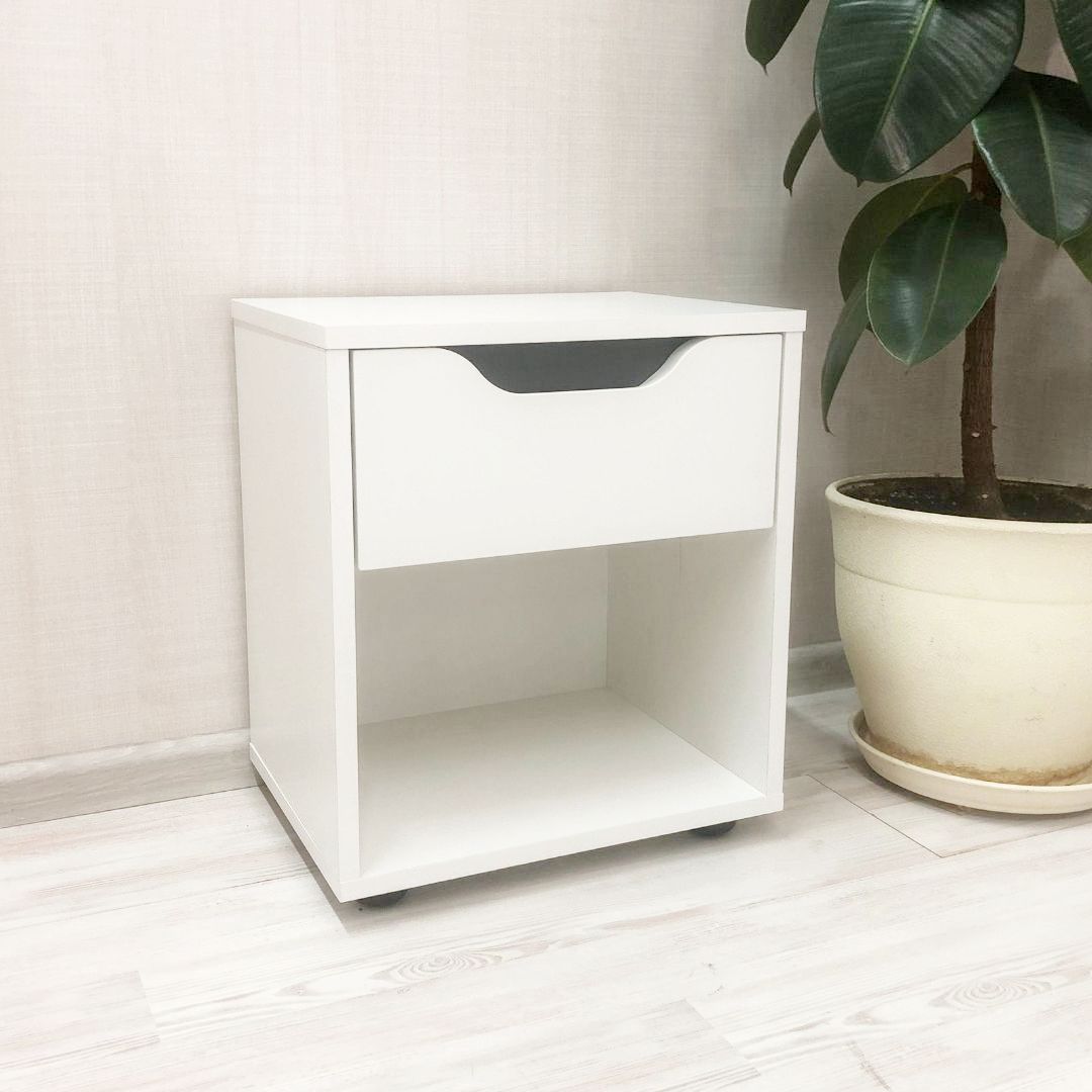 

Тумба прикроватная DiPortes Kt-410 без ручек, Белая