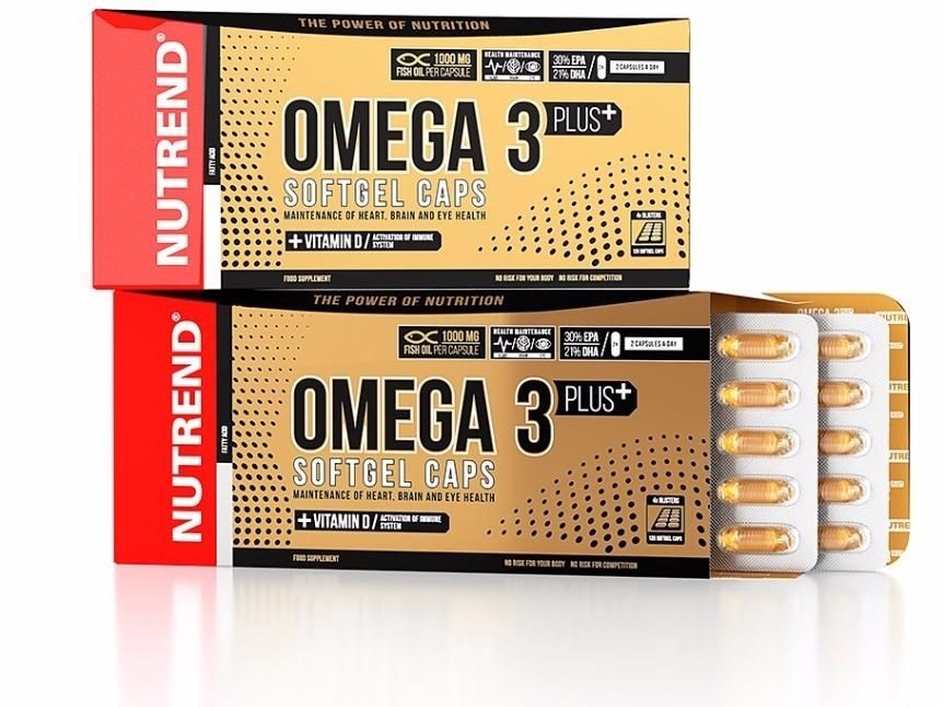 

Жирные кислоты Nutrend Omega 3 Plus Softgel Caps 1000 мг (120 капсул)
