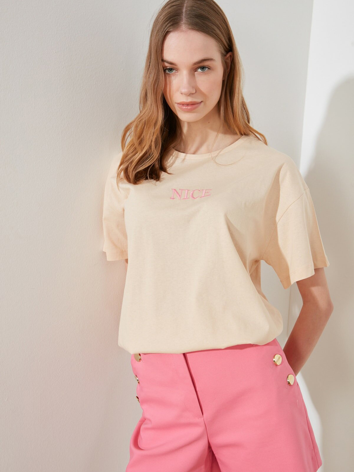 

Футболка Trendyol TWOSS20TS0228-05  Camel, Футболка Trendyol TWOSS20TS0228-05 M Camel