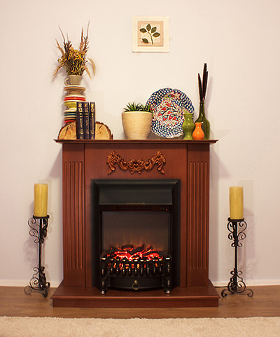 

Фронтальный каминокомплект Fireplace Лиссабон Каролина эффект мерцающих дров со звуком и обогревом
