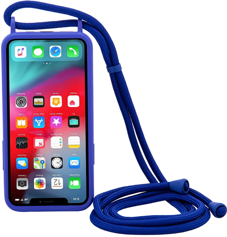 

Панель Necker на шнурке для Apple iPhone 12 Pro Max Blue Solid (NCRR-12PM-BS)