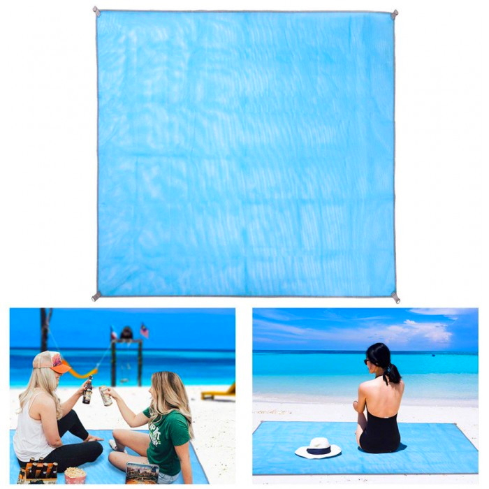 

Коврик-подстилка для пикника или моря анти-песок Sand Free Mat 200x200 Голубой NEW