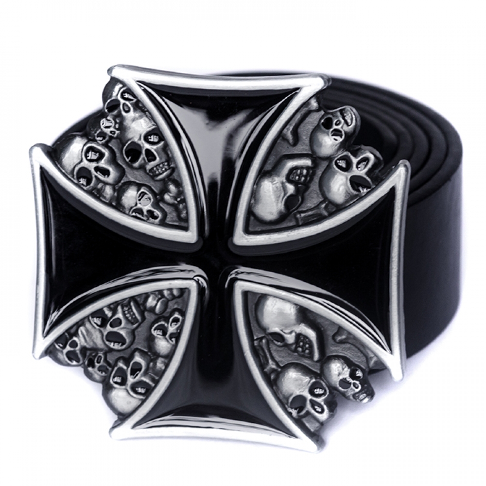 

Пряжка Rockway "Крест Тамплиерский с черепами" , Комплект поставки товара Пряжка + ремень (натуральная кожа)