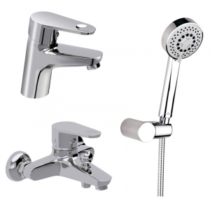 

Комплект смесителей для ванной комнаты 3 в 1 B245 Cari + Lano Cersanit хром (S601-125/260803)