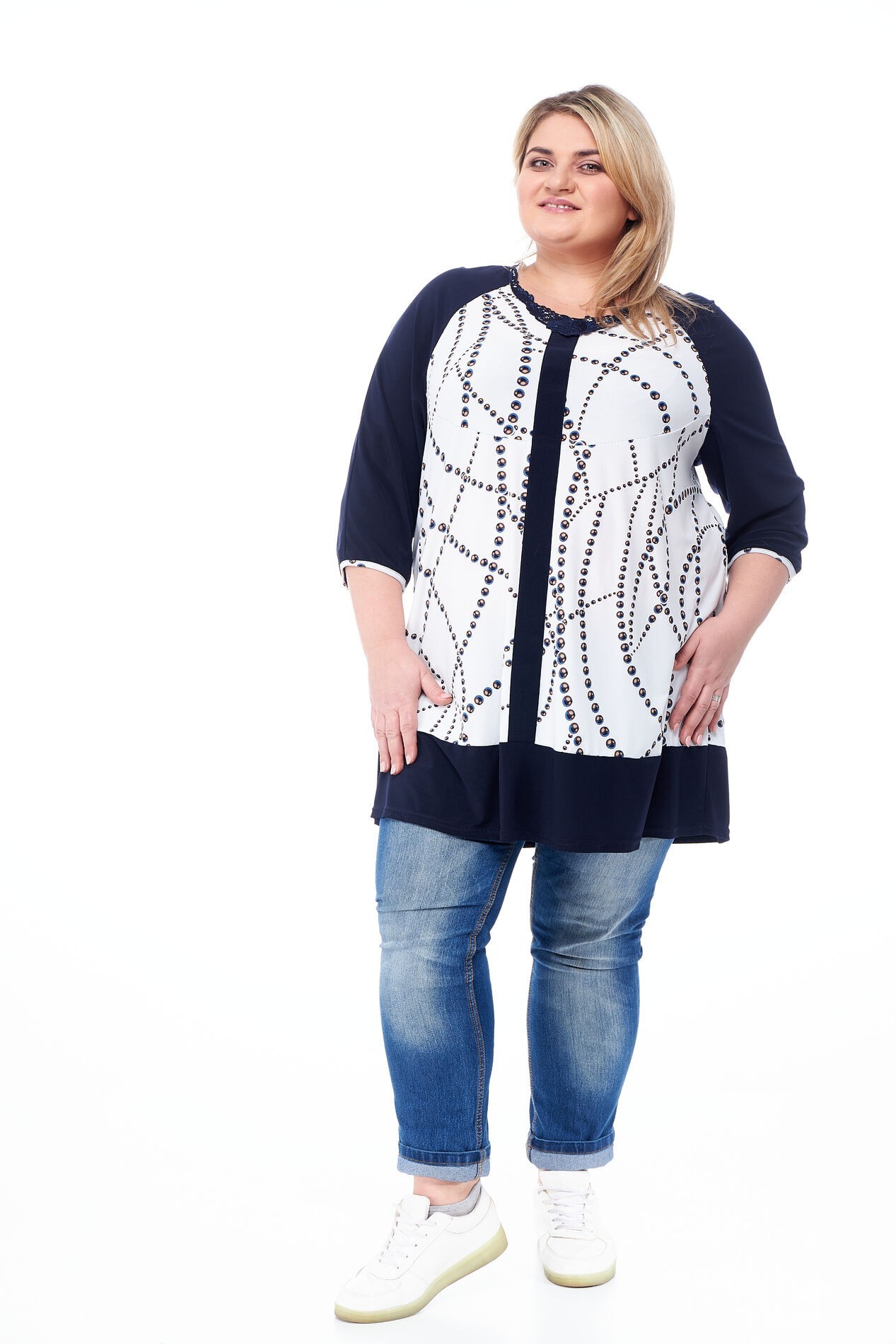 

Женская туника батал BFS, Анталия 2 синий + белый, Женская туника батал BFS, Анталия 2 синий + белый 76