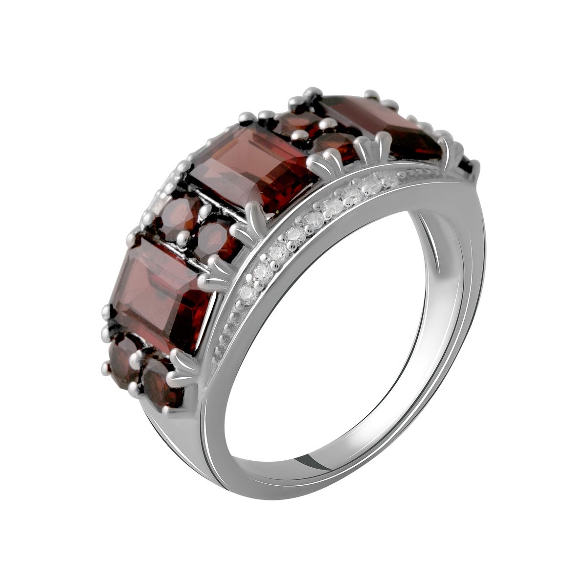

Серебряное кольцо SilverLine с натуральным гранатом 5.17ct 19 размер
