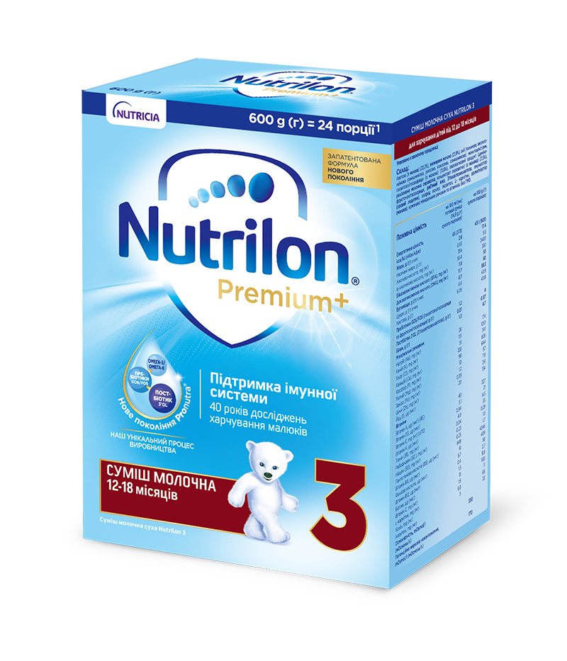 

Суміш молочна Nutrilon Premium+ 3, 600г