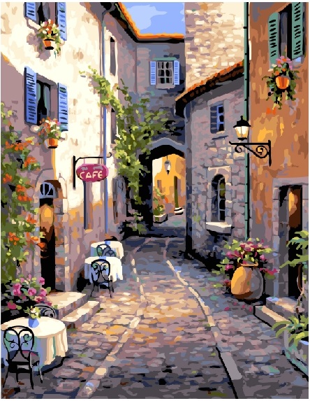 

Картина по номерам Тихая улочка 40х50 см