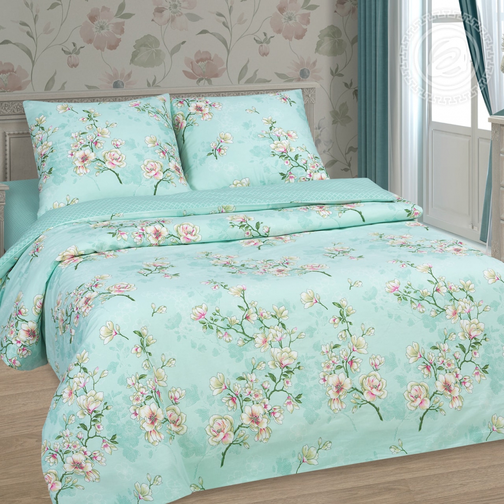 

Комплект постельного белья Komfort-tekstil Миндаль, поплин (Семейный на резинке)