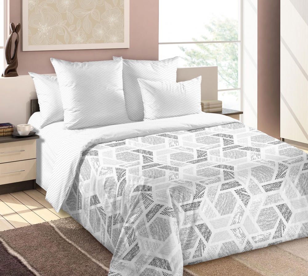

Комплект постельного белья Komfort-tekstil Хай-тек, перкаль (Двуспальный на резинке)