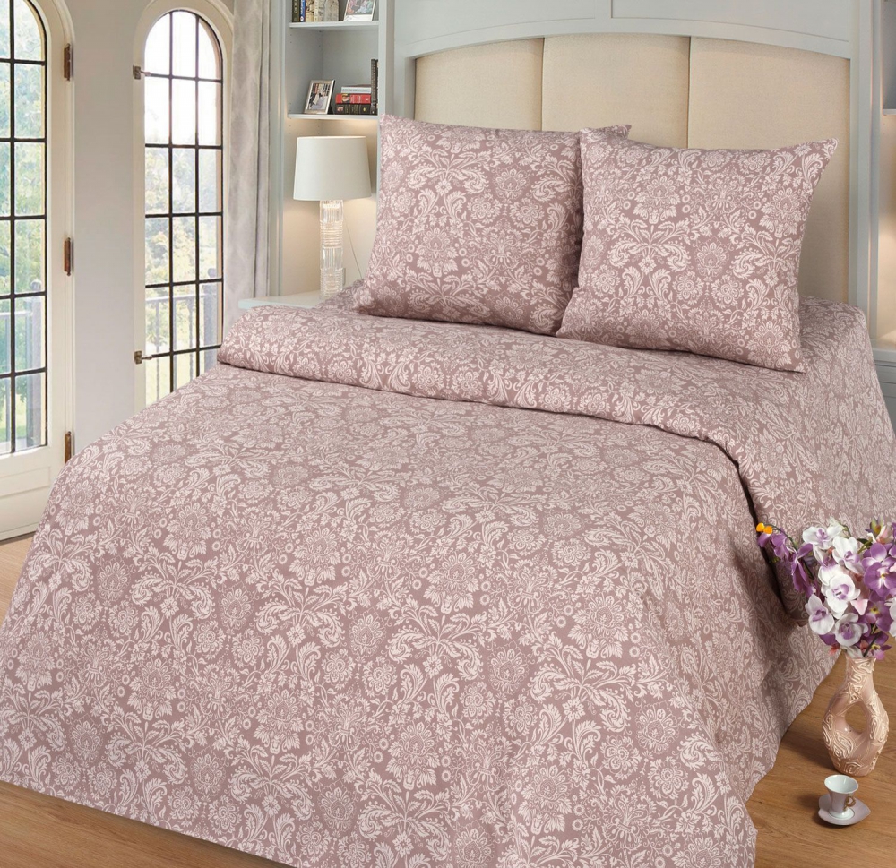 

Комплект постельного белья Komfort-tekstil Латте, поплин (Семейный)