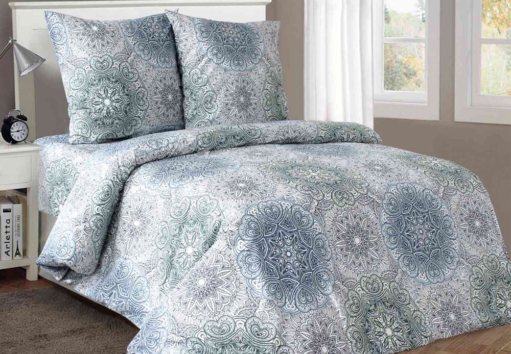 

Комплект постельного белья Komfort-tekstil Солярис, бязь белорусская (Евро на резинке)