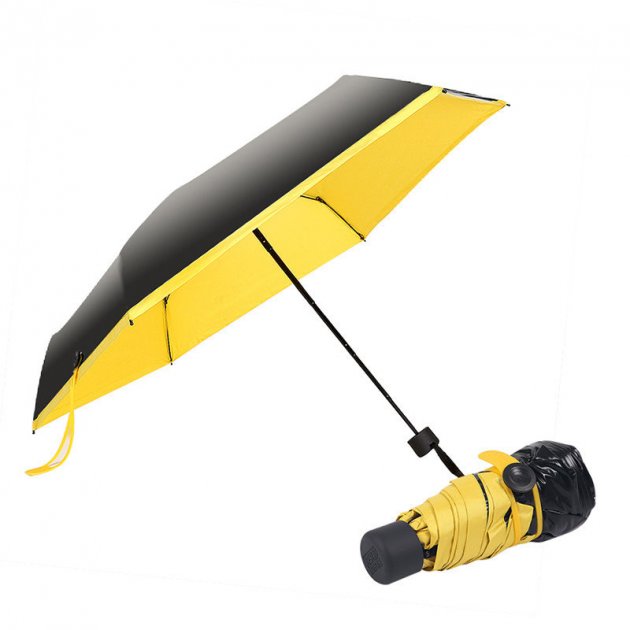 

Складной мини зонт Black Lemon Yellow