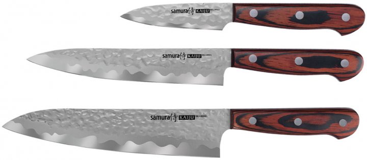

Набор из 3 предметов кухонных ножей Поварская тройка Samura KAIJU (SKJ-0220)