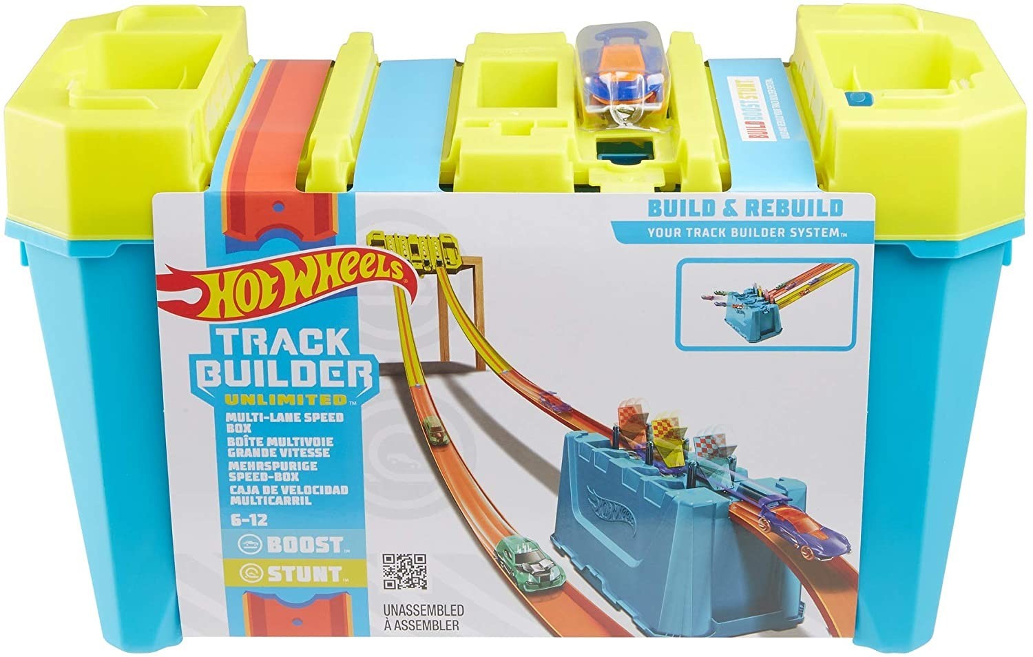 

Трек Hot Wheels Track Builder Multi-Lane Speed Box Грандиозные трюки (GLC95)