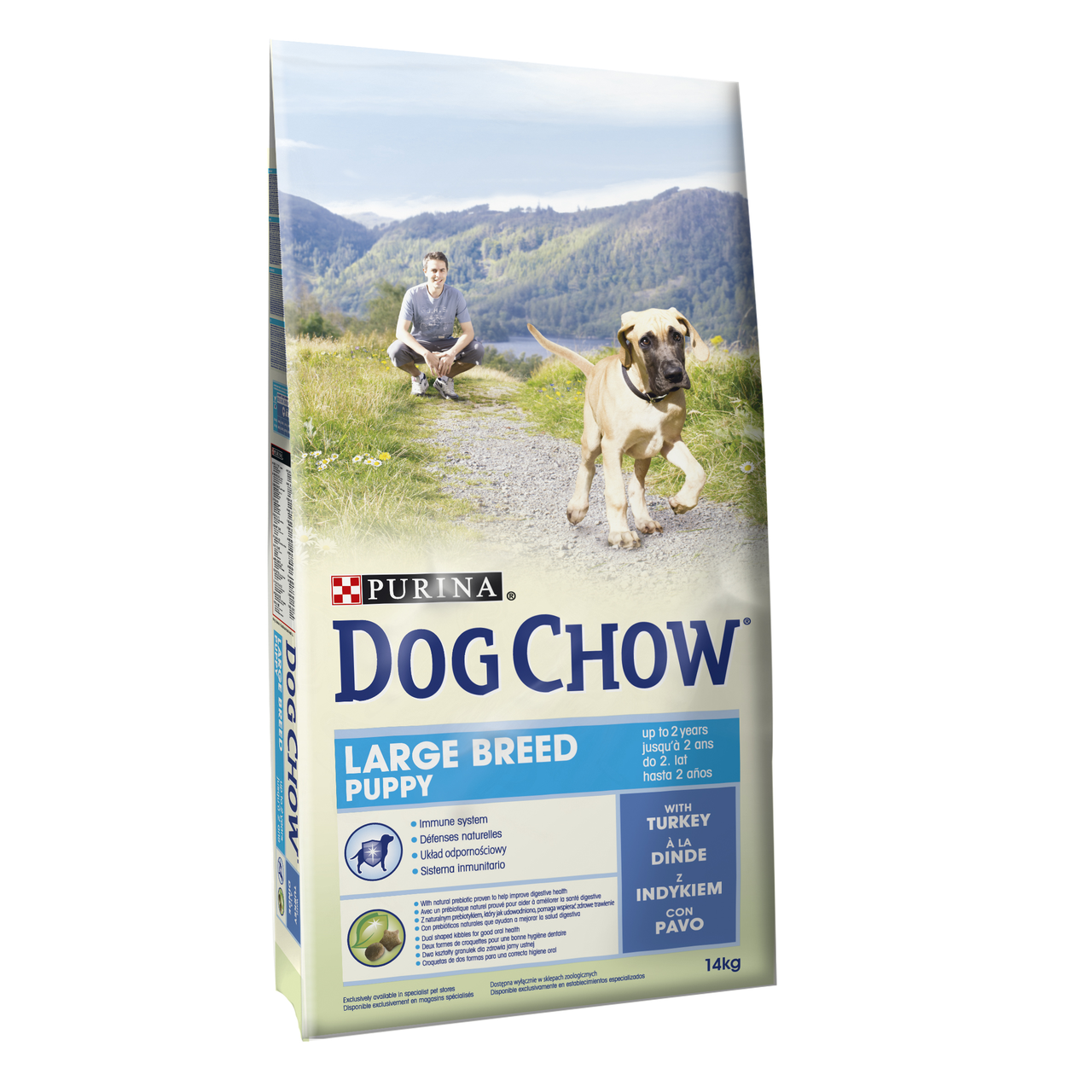 

Сухой корм для щенков и молодых собак крупных пород Dog Chow Puppy Large Breed Turkey 14 кг (индейка)