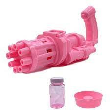 

Пулемет из мыльных пузырей, BUBBLE GUN BLASTER машинка для пузырей розовый