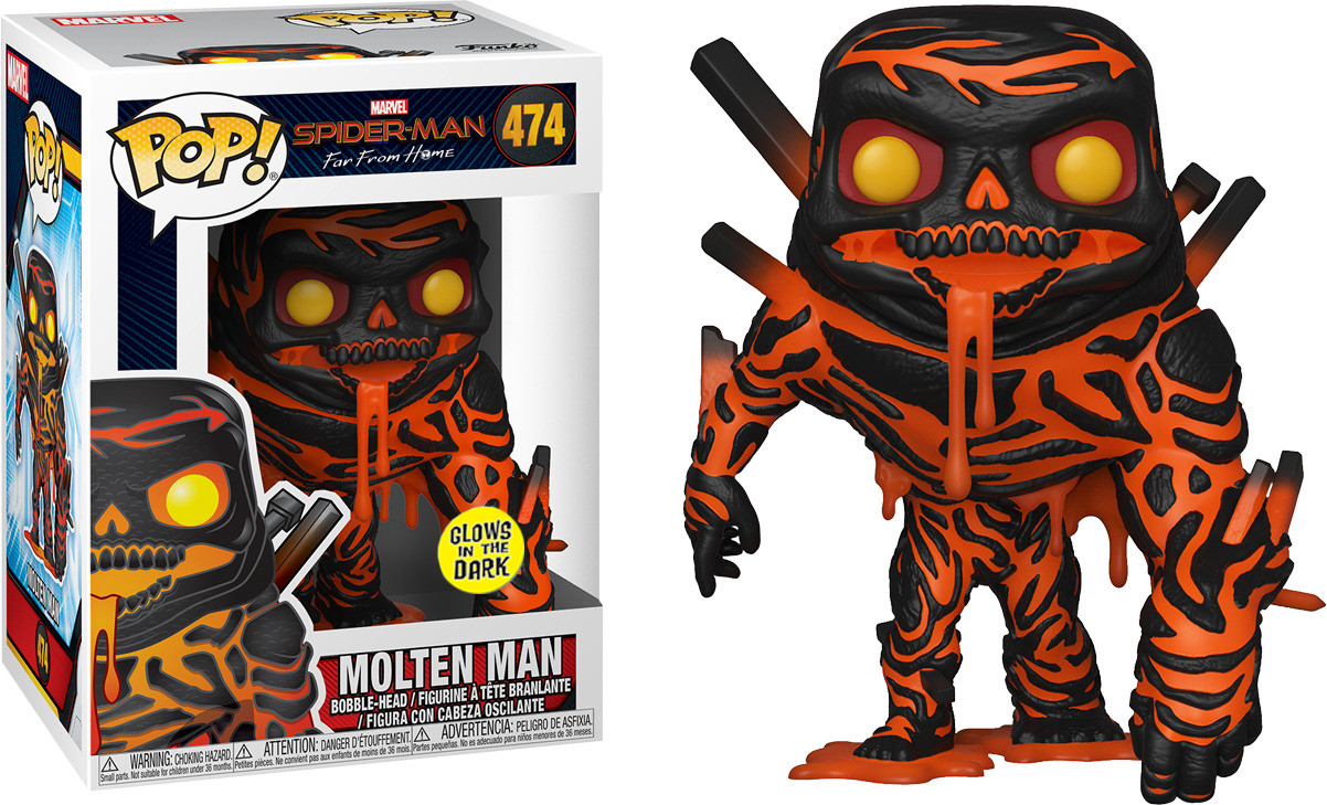 

Фигурка Funko Pop Фанко Поп Человек паук Расплавленный человек Spider Man Molten Man 10 см SM MM 474