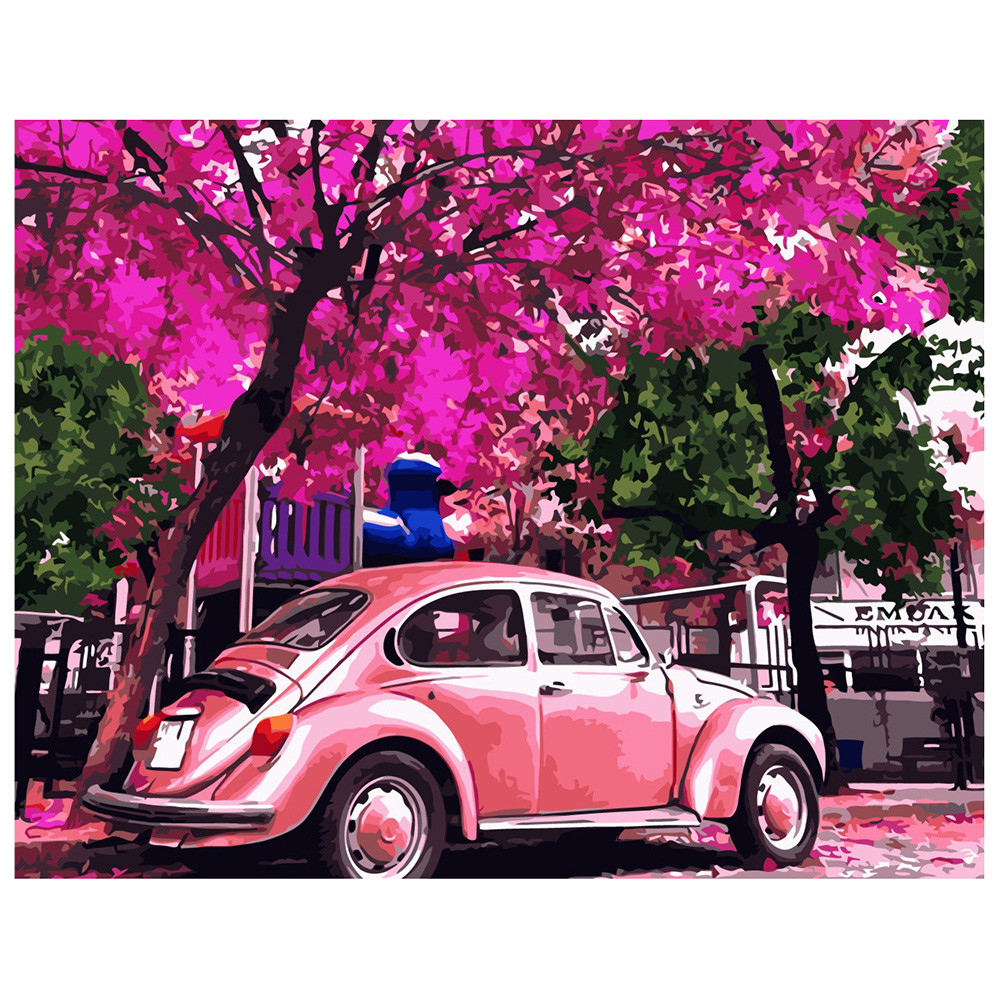 

Картины по номерам Набор для росписи по номерам Розовый Volkswagen Beetle