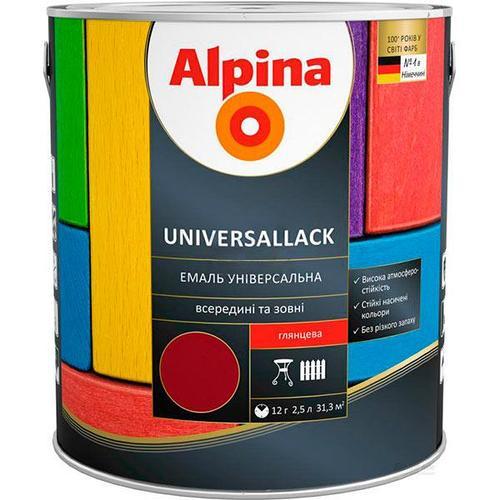 

Эмаль глянцевая премиум-класса ALPINA UNIVERSALLACK (2.5 л) Слоновая кость