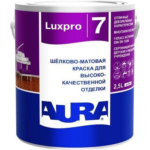 

Краска латексная Aura Lux Pro 7 белая 2.5 л арт - 37927