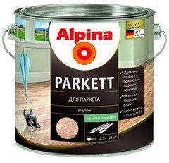 

Лак паркетный Alpina Parkett бесцветный шелковисто-матовый 2.5 л арт - 911026